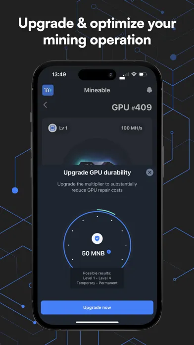 Zrzuty ekranu Mineable - Earn Passive Crypto