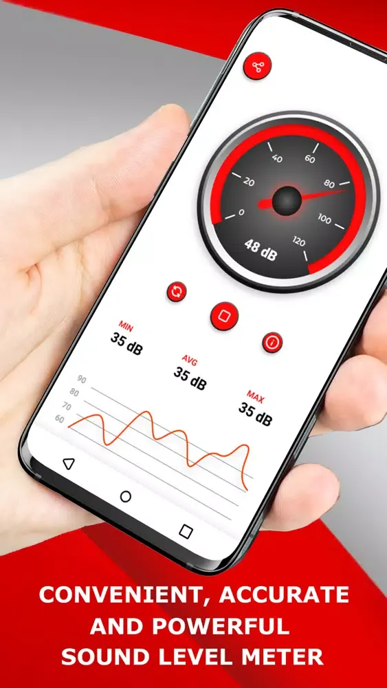Ảnh chụp màn hình của Decible Frequency Analyzer