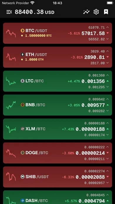 Capturas de tela do Moonitor: Crypto Portfolio