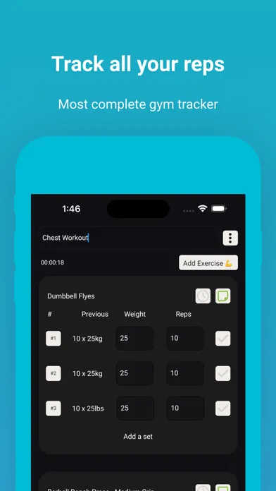 Pumped - gym workouts notebook應用截圖