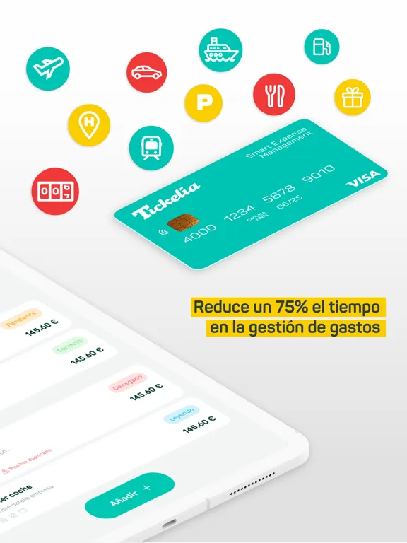 Tickelia - Notas de gastos iPad 应用截图