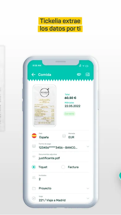 Tickelia - Notas de gastos应用截图