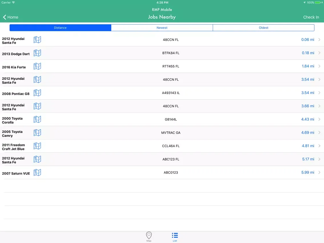 RMP Mobile iPad  Ekran Görüntüleri