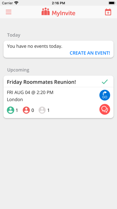 MyInvite - Invite. Chat. Go! Screenshots