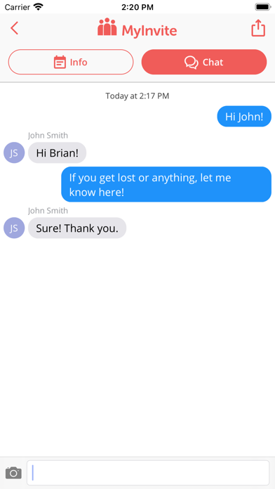 MyInvite - Invite. Chat. Go! Screenshots