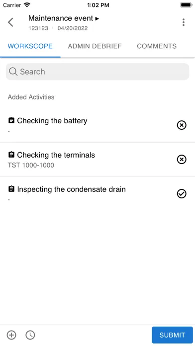 Capturas de pantalla de myPlant Debrief
