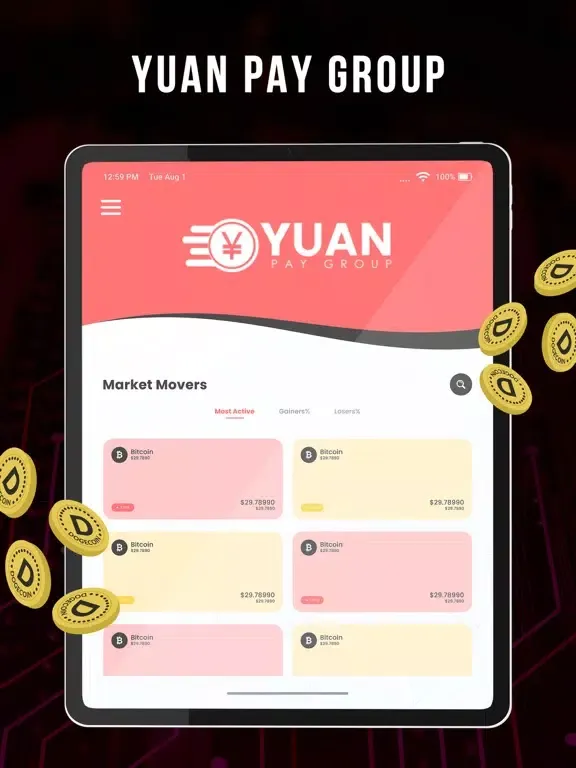 Capturas de tela do Yuan Pay Group iPad 