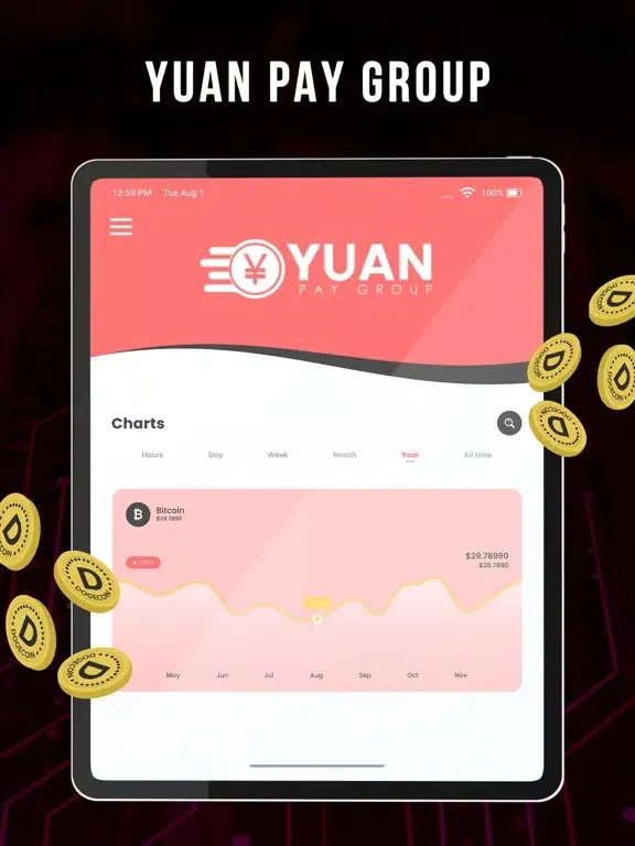 Capturas de tela do Yuan Pay Group iPad 