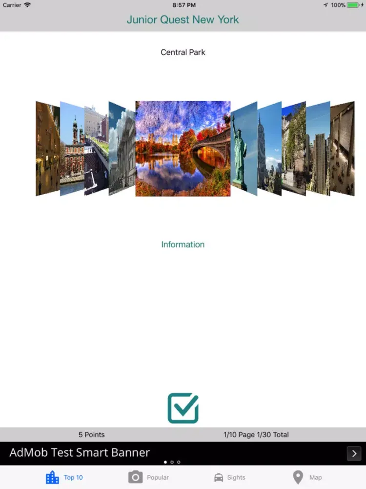 Junior Quest New York iPad 應用截圖