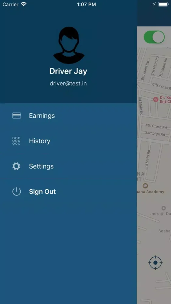 Strap Taxi App Driver Screenshots