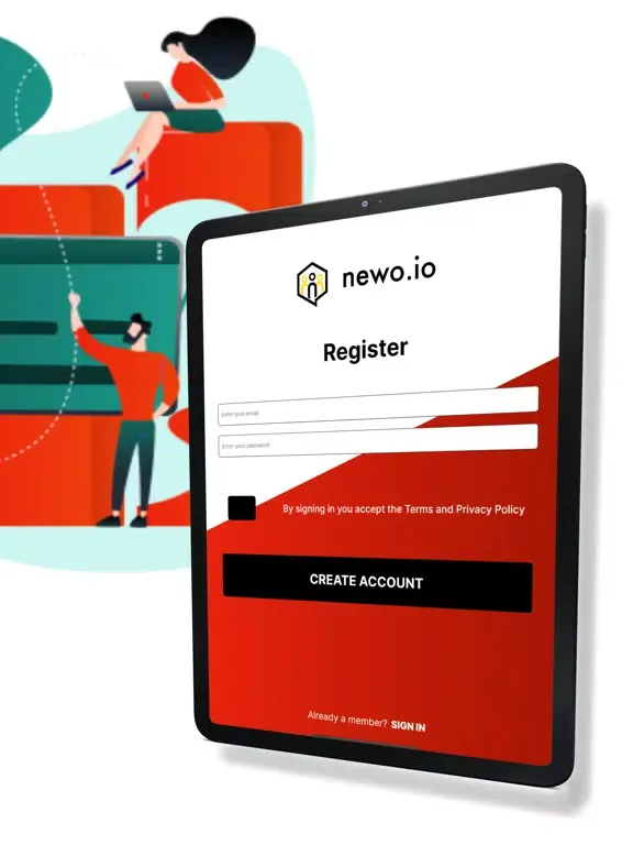 Ảnh chụp màn hình của newo.io iPad 