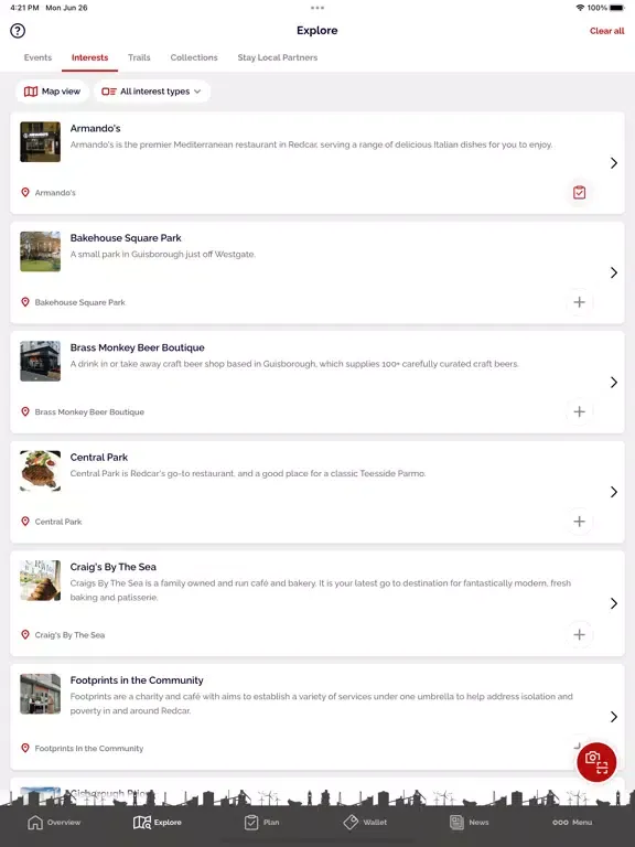 ภาพหน้าจอของ Redcar Athletic Football Club iPad 