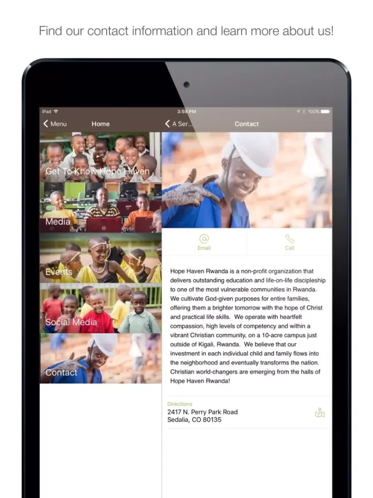تصاویر Hope Haven Rwanda iPad 