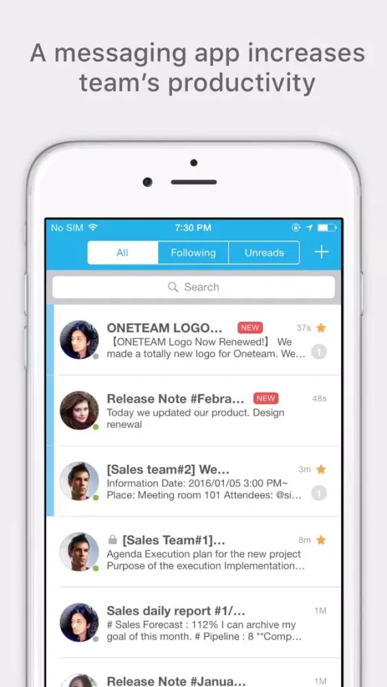 Capturas de pantalla de Oneteam - Team Collaboration