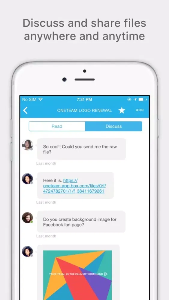 Capturas de pantalla de Oneteam - Team Collaboration