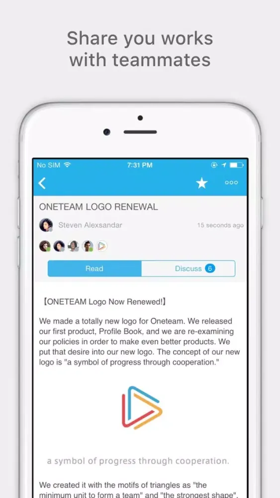 Capturas de pantalla de Oneteam - Team Collaboration