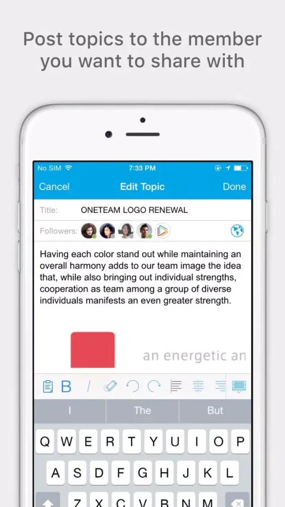 Capturas de pantalla de Oneteam - Team Collaboration