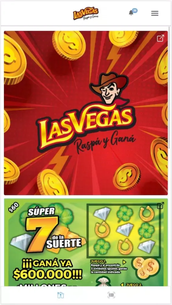 Tangkapan layar Las Vegas Mobile App