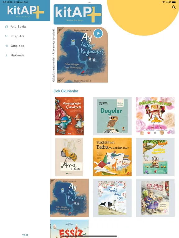 Tangkapan skrin Kitap+ iPad 