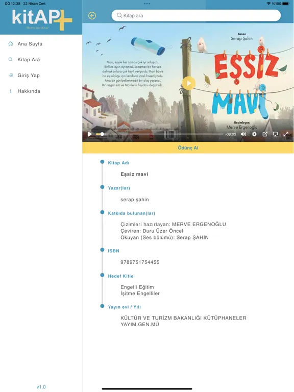 Tangkapan skrin Kitap+ iPad 