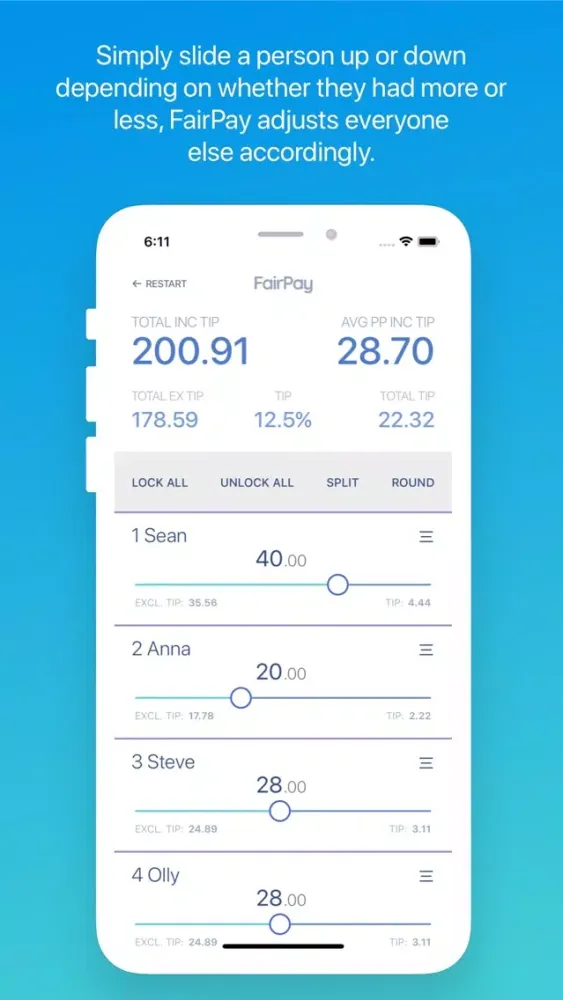 FairPay - Bill Splitter سکرین شاٹس