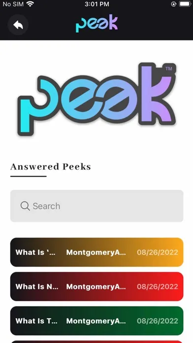 Capturas de pantalla de The Peek App