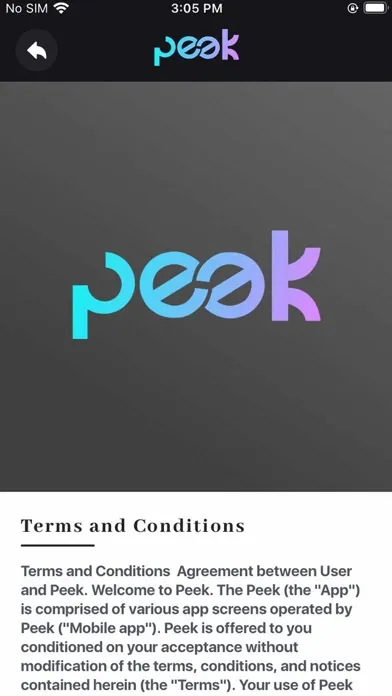 Capturas de pantalla de The Peek App
