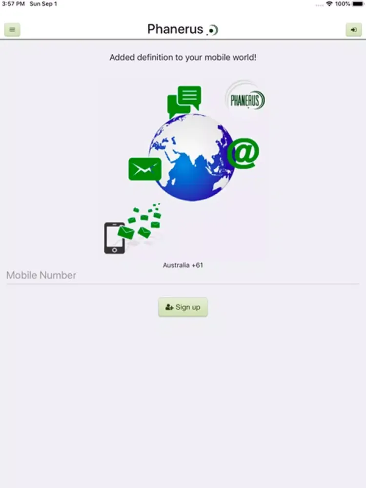 Phanerus Comms App iPad  Screenshots