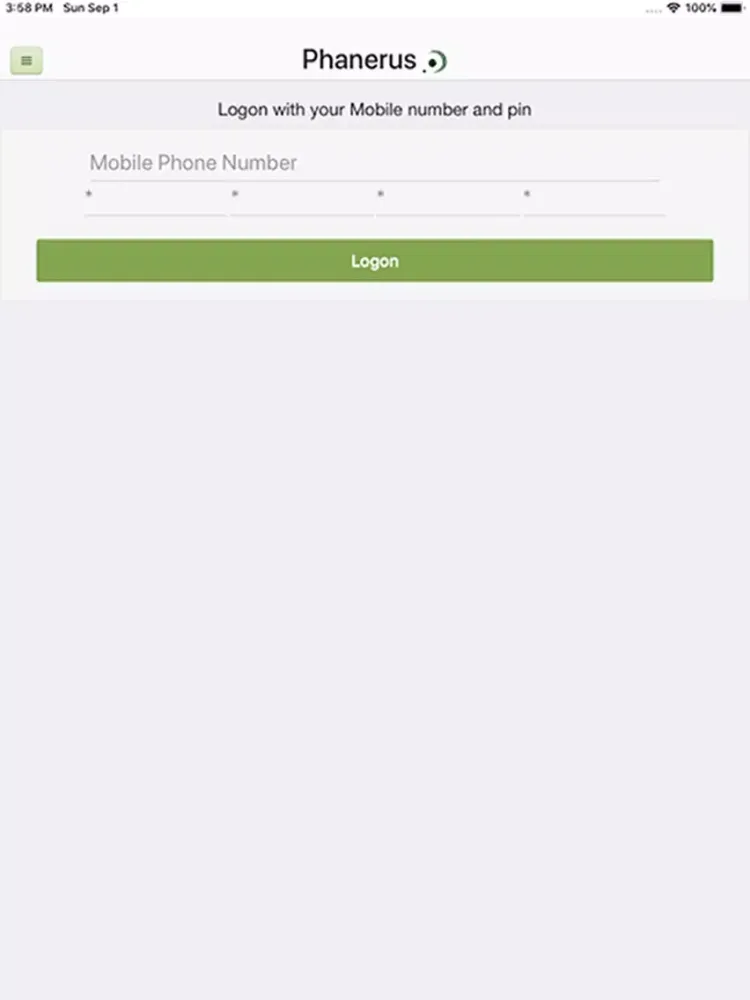 Phanerus Comms App iPad  Screenshots