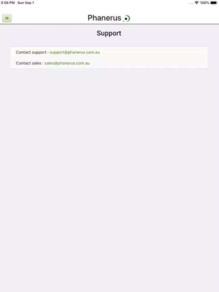 Phanerus Comms App iPad  Screenshots