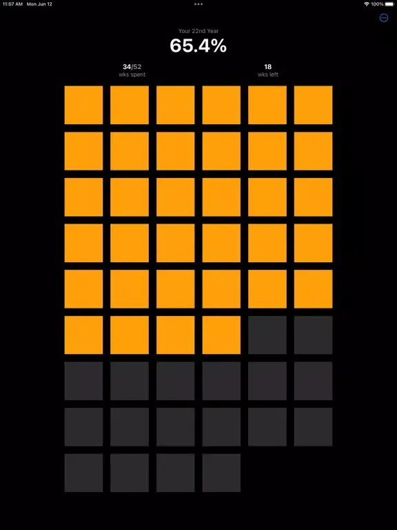 Life Progress - Life Calendar iPad  स्क्रीनशॉट