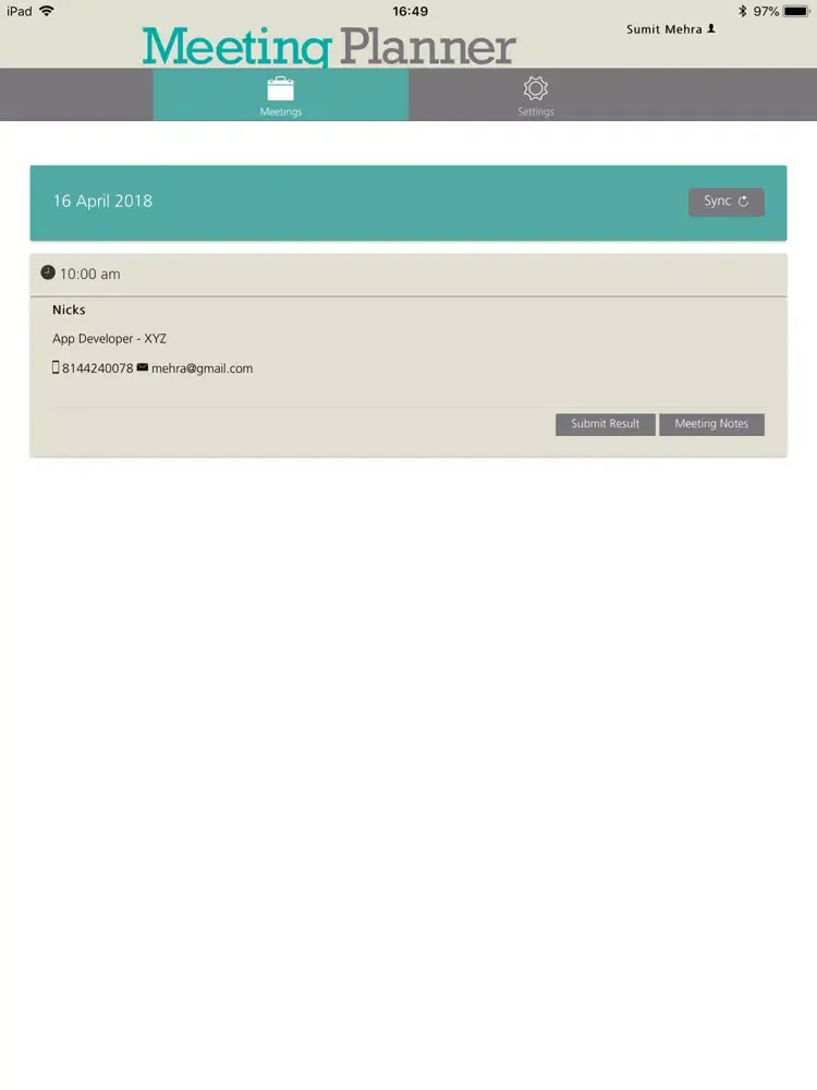 Screenshot di Meeting Plan iPad 