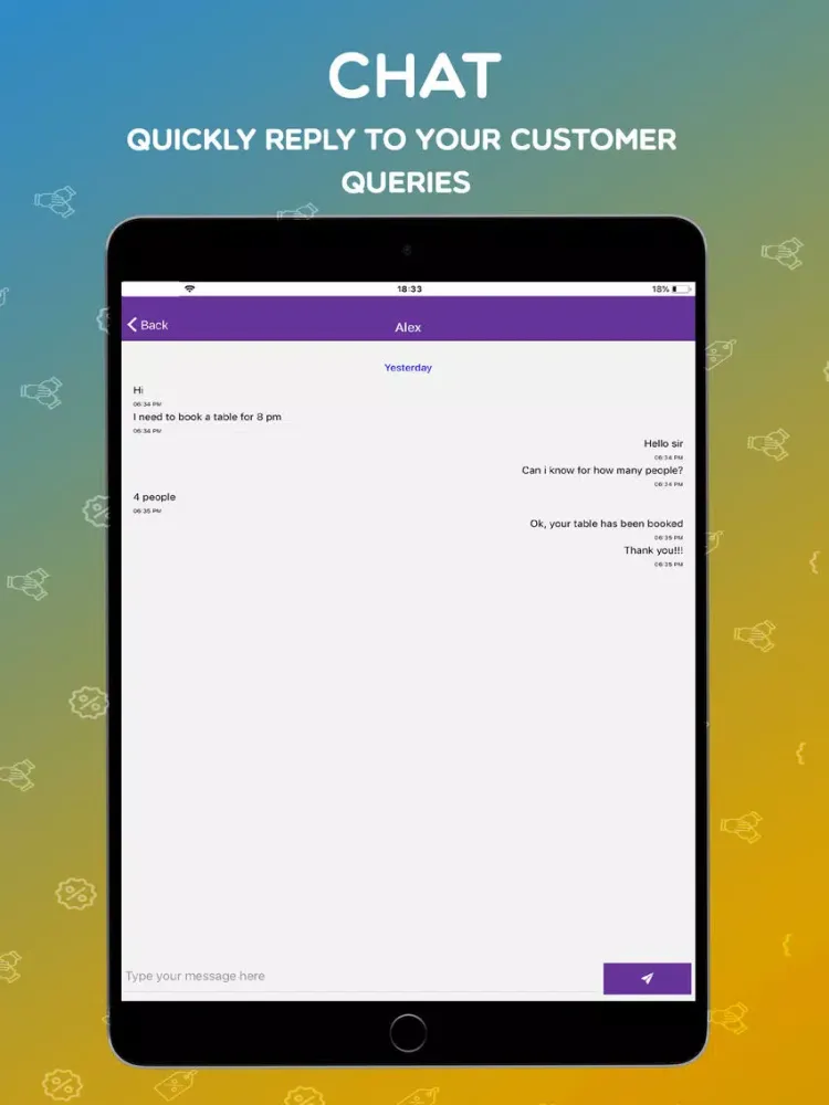 Tangkapan layar Pika Business iPad 