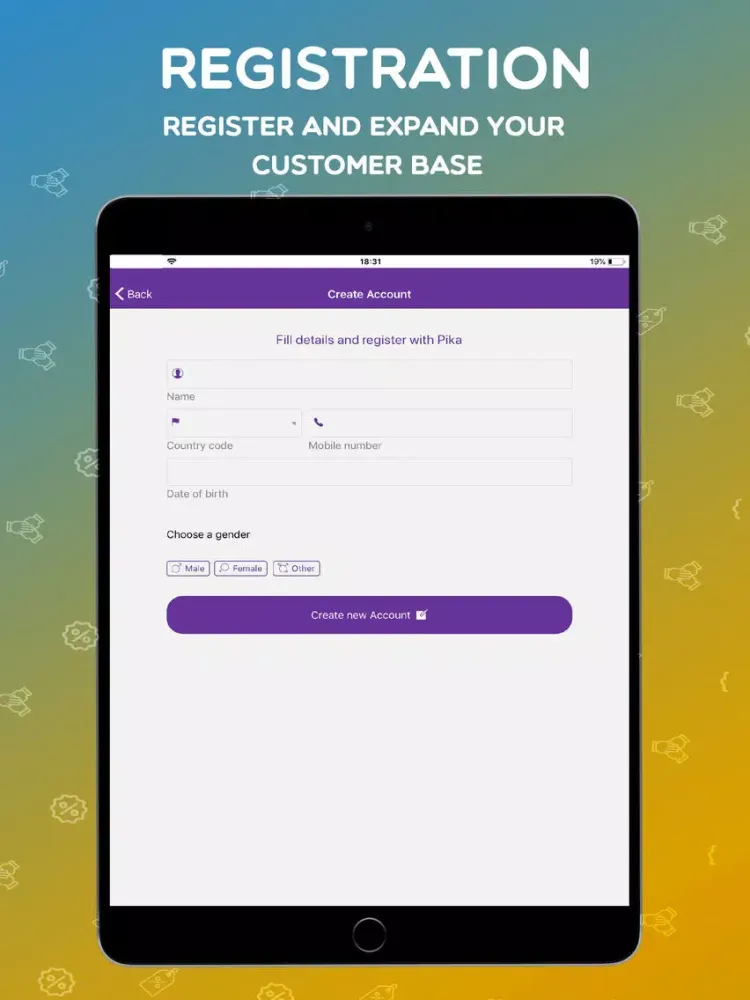 Tangkapan layar Pika Business iPad 