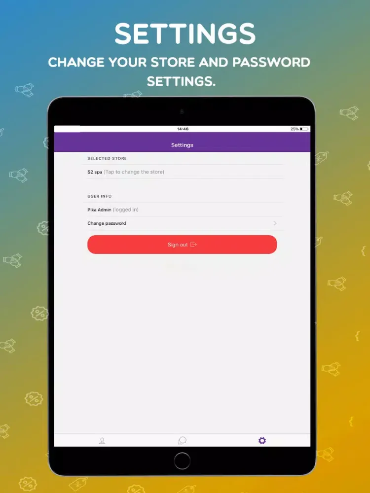 Tangkapan layar Pika Business iPad 