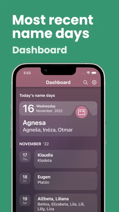 Name day - calendar Ekran Görüntüleri