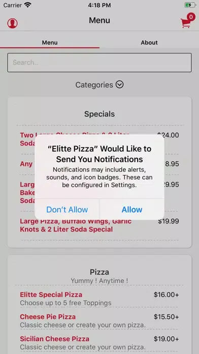 Elitte Pizza应用截图