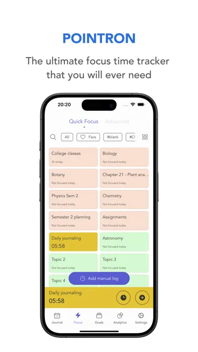 Скриншоты Pointron - Focus time tracker
