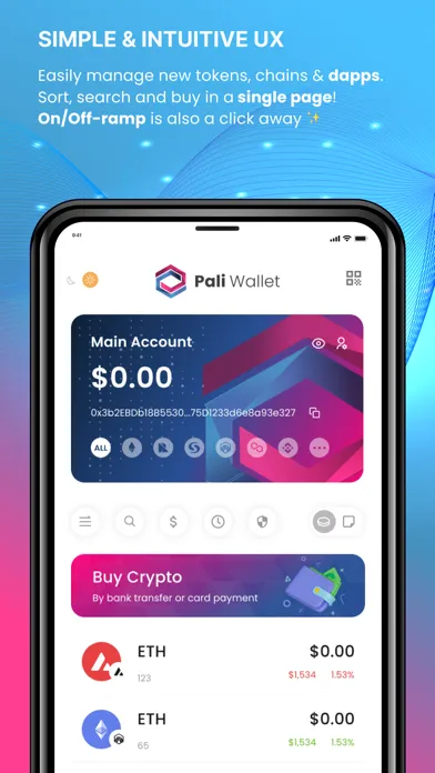 Pali Wallet - DEX, NFT & DeFi應用截圖