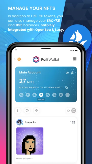 Pali Wallet - DEX, NFT & DeFi應用截圖