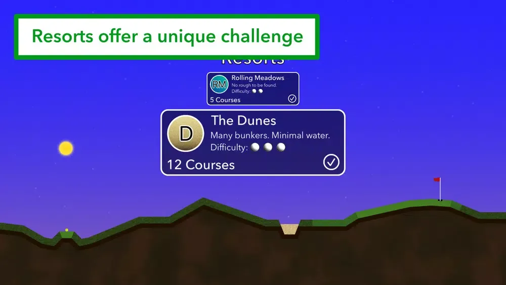 Captures d'écran de Bump 'n' Run Golf - 2D