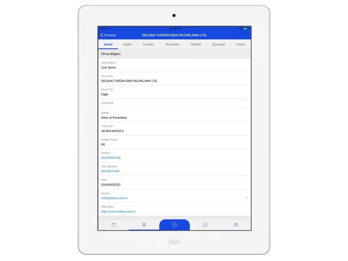 Ofisim CRM Mobil iPad  স্ক্রিনশট