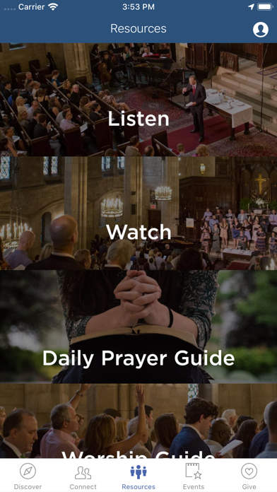 Capturas de tela do Central Church NYC