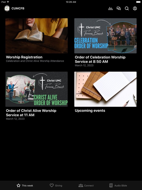 Christ UMC Farmers Branch iPad 应用截图