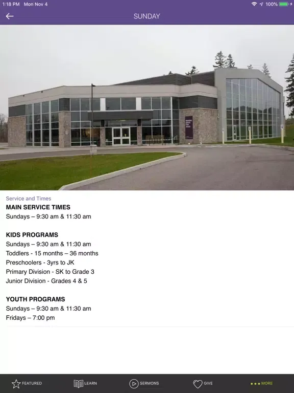 تصاویر Cornerstone Church Markham iPad 