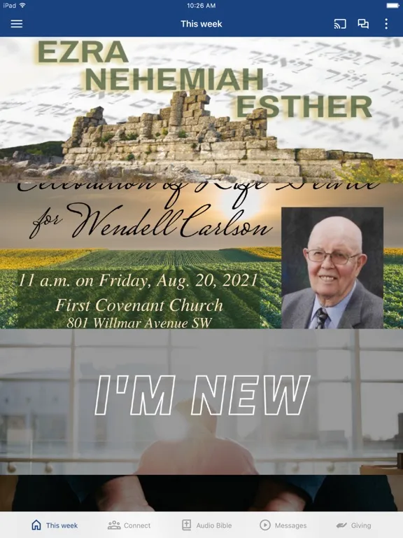 Скриншоты First Covenant Church Willmar iPad 