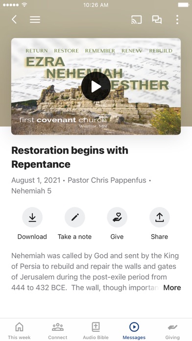 Ảnh chụp màn hình của First Covenant Church Willmar