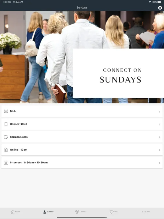 Tangkapan skrin Harvest Union County Connect iPad 