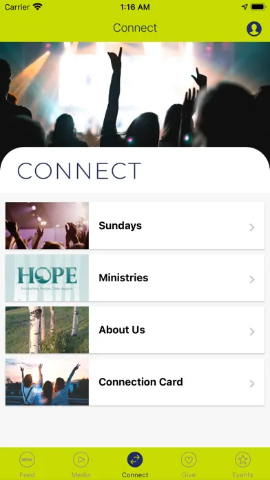 Capturas de tela do HOPE Church Casper