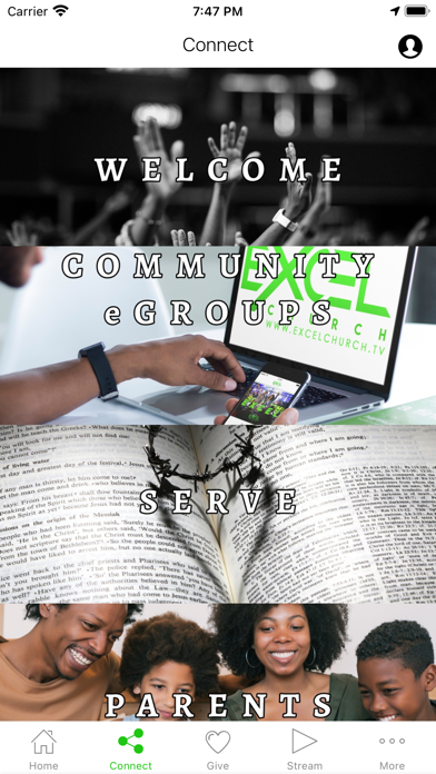 Capturas de tela do Excel Church Worldwide